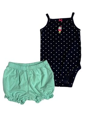 Carter's Baby Girl Cute Summer Outfit Set Size 6 Months